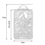 Pt950 Platinum Chinese Zodiac Rabbit Guardian - Manjusri Buddha Pendant